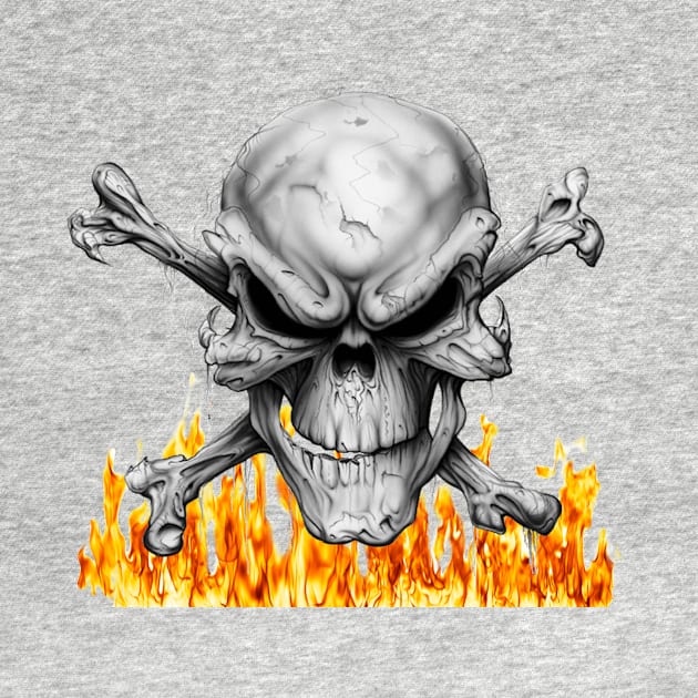 Fire skull. by MIXOshop